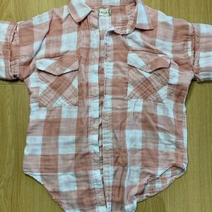 Altar’d State S Short Sleeved Button Down Top